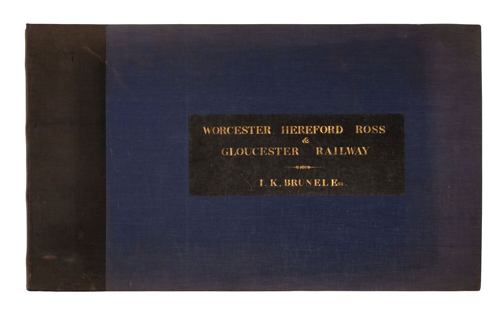 Lot 176: GWR Worcester, Hereford, Ross, Gloucester Railway Plan and Scale Book By I. K. Brunel