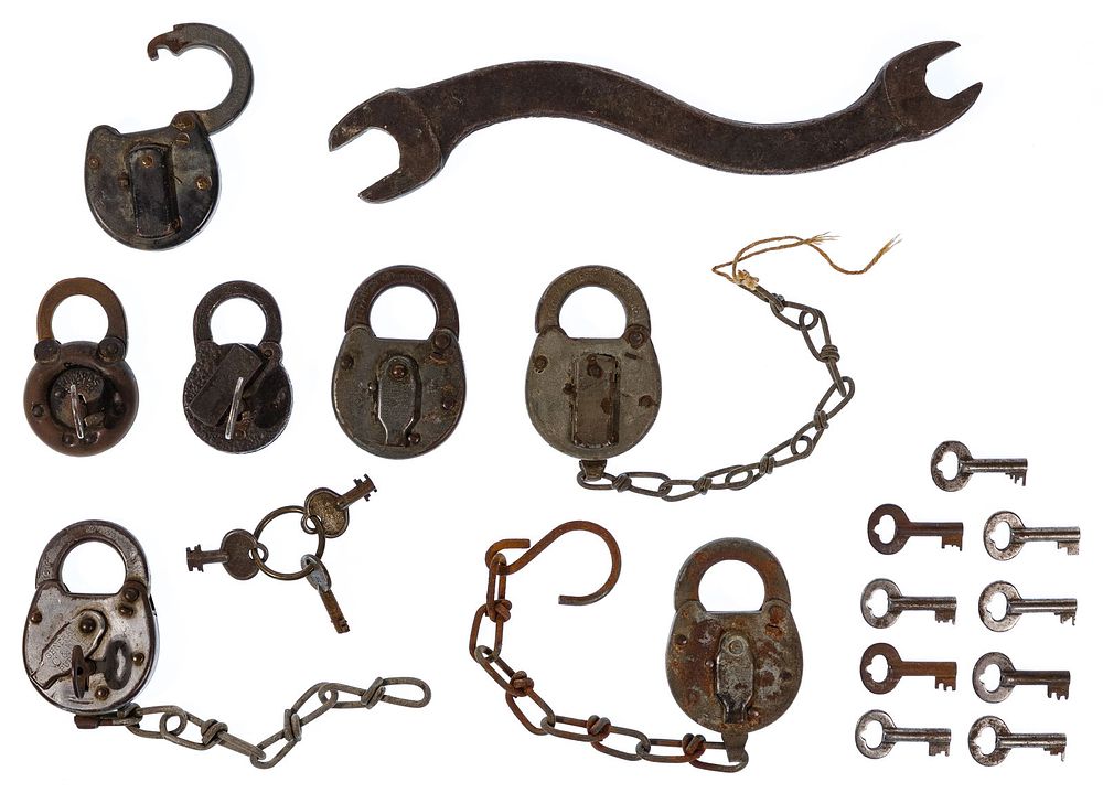 Lot 313: Chicago & North Western Railway Lock and Key Assortment