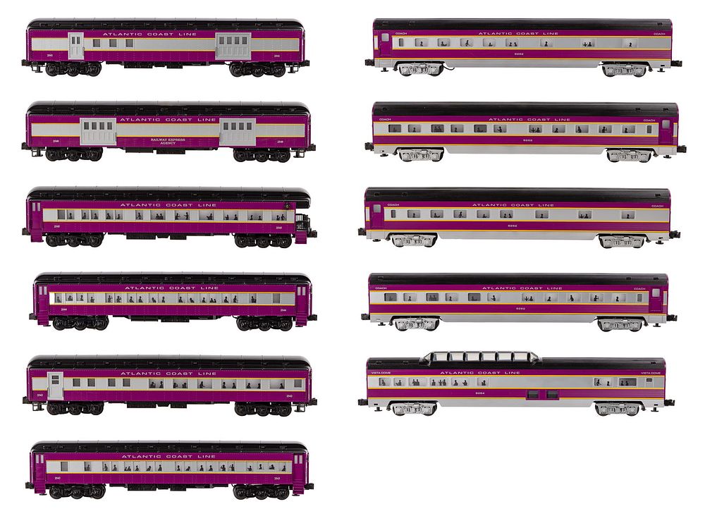 Lot 320: Williams Model Train O Scale Atlantic Coast Car Collection
