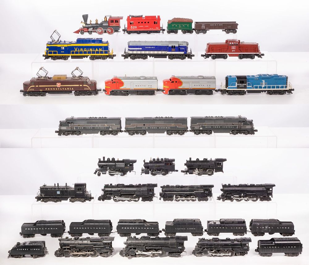 Lot 354: Lionel Model Train O Scale Locomotive and Tender Assortment