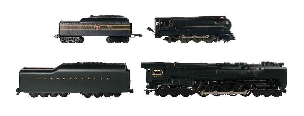 Lot 396: Lionel Model Train O Scale Pennsylvania Locomotive and Tender Assortment