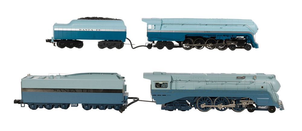 Lot 398: MTH Model Train O Scale Santa Fe Locomotive and Tender Assortment