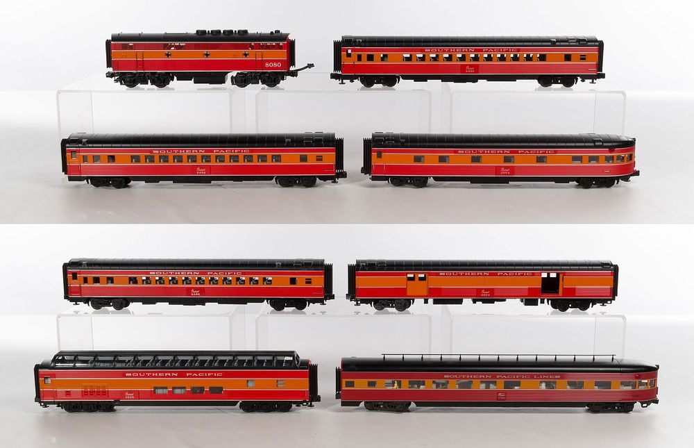 Lot 436: MTH Model Train O Scale Southern Pacific Passenger Car Collection