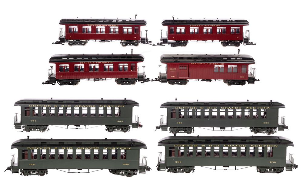 Lot 480: Model Train G Scale Denver Rio Grande and Denver Rio Grande Western Car Assortment
