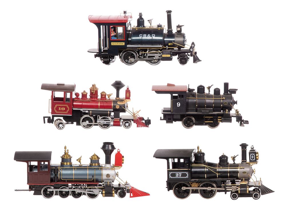 Lot 487: Model Train G Scale Steam Locomotive Assortment