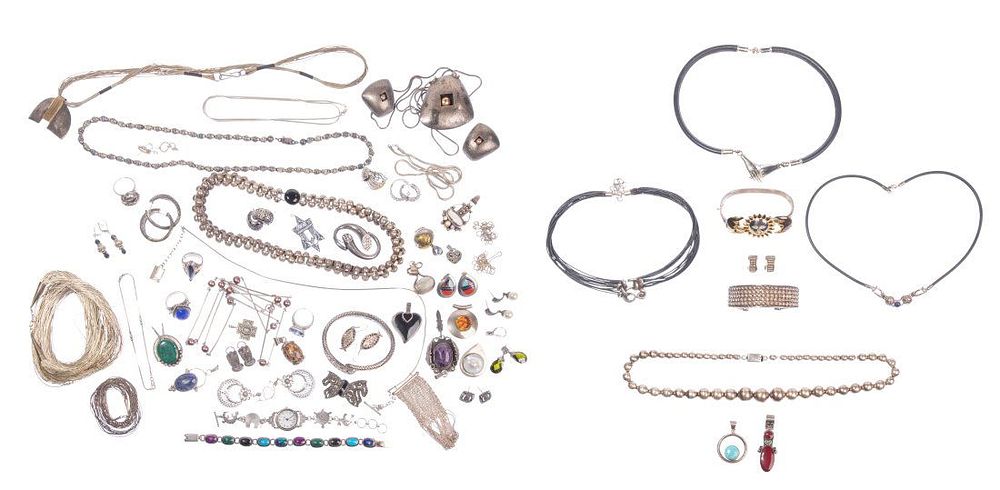 Lot 175: Mexican Silver (950) and Sterling Silver (925) Jewelry Assortment