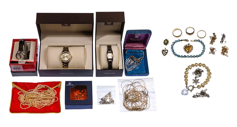 Lot 176: 14k Gold, Sterling Silver and Costume Jewelry Assortment