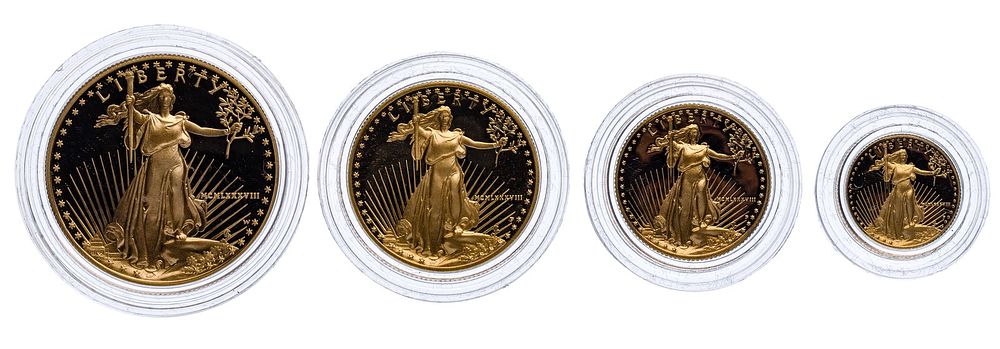 Lot 208: 1988 Fine Gold American Eagle Proof Set