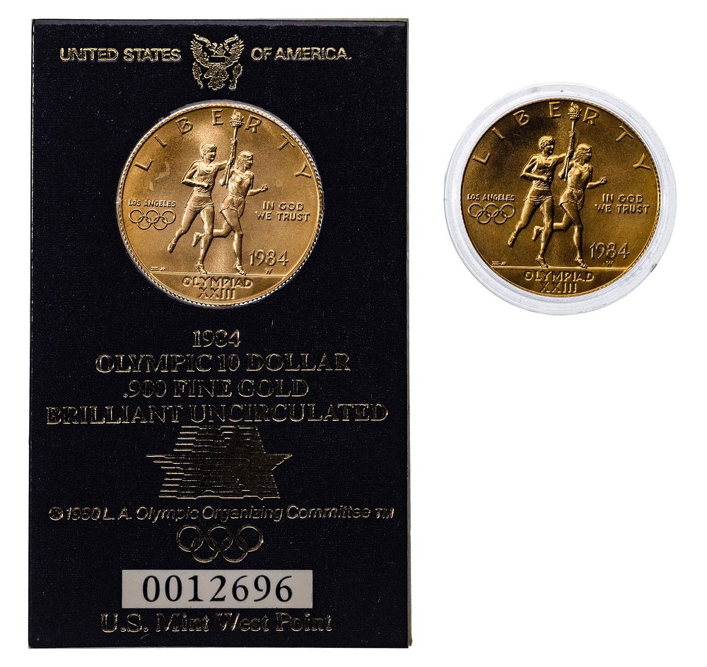 Lot 217: 1984 $10 Olympic Gold Coins
