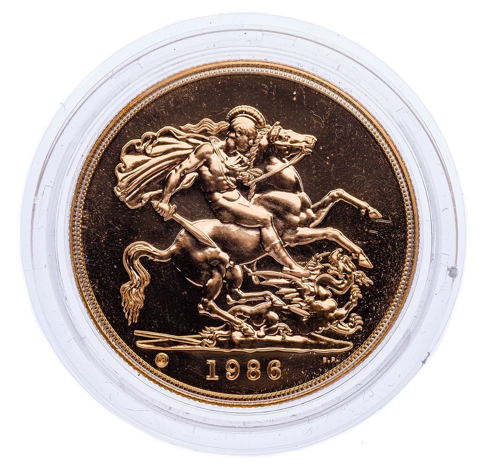 Lot 220: United Kingdom: 1986 5-Pound Gold