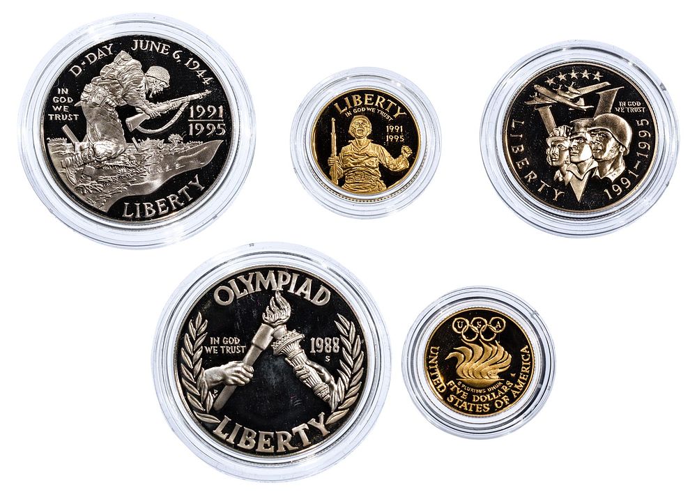 Lot 228: Commemorative Gold and Silver Proof Sets