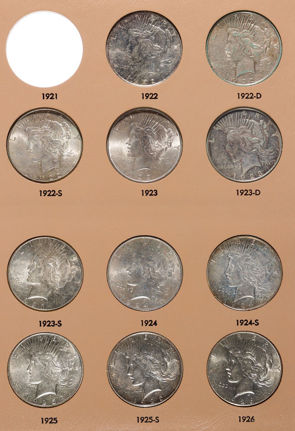 Lot 231: Peace Dollar Near Set