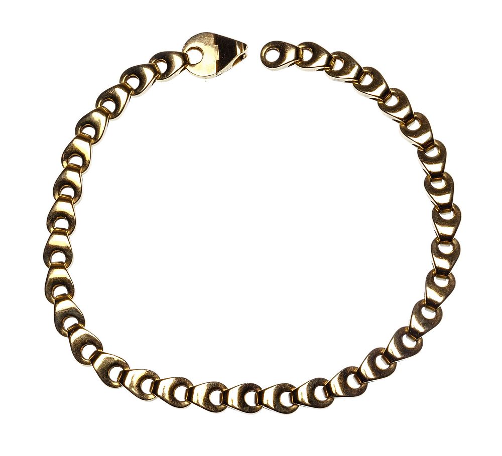 Lot 173: 18k Yellow Gold Link Necklace