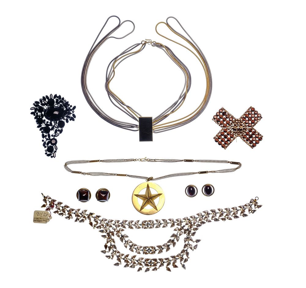 Lot 180: Roger Scemama Rhinestone and Costume Jewelry Assortment