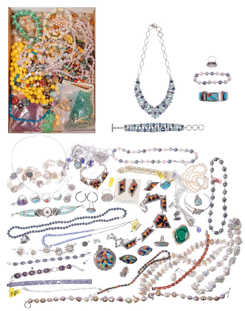 Lot 205: Sterling Silver and Costume Jewelry Assortment