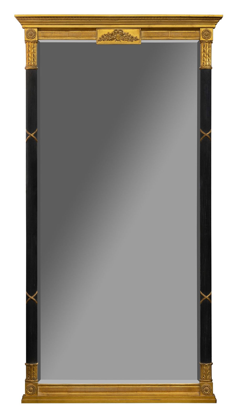 Lot 358: Neoclassical Style Gilt and Painted Wood Pier Mirror