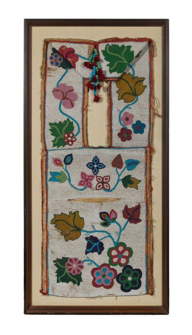 Lot 368: Native American Ojibwe Beaded Bandolier Bag