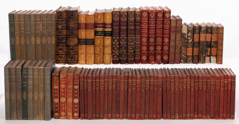 Lot 374: Decorative Leather and Cloth Bound Book Assortment