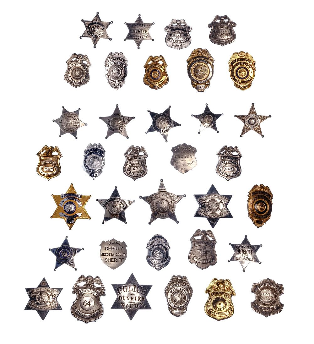 Lot 375: Obsolete Police Badge Assortment