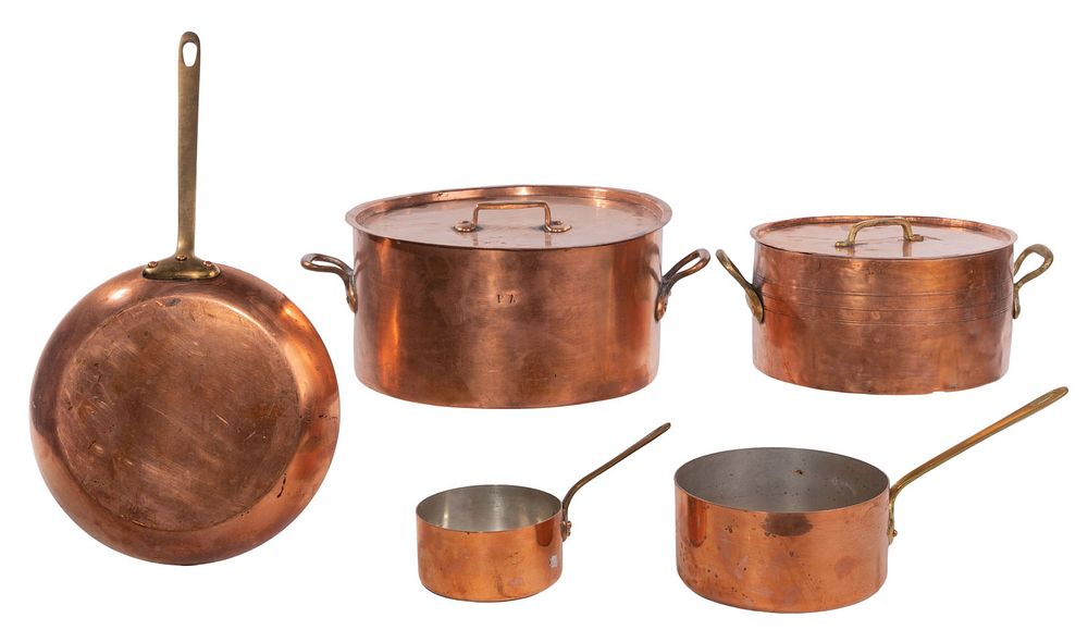 Lot 376: Copper Cookware Collection