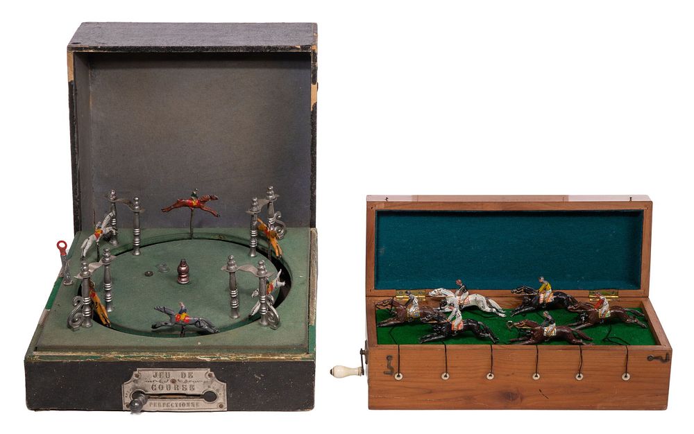 Lot 380: Mechanical 'Jeu de Course' and 'Ascot' Horse Race Games