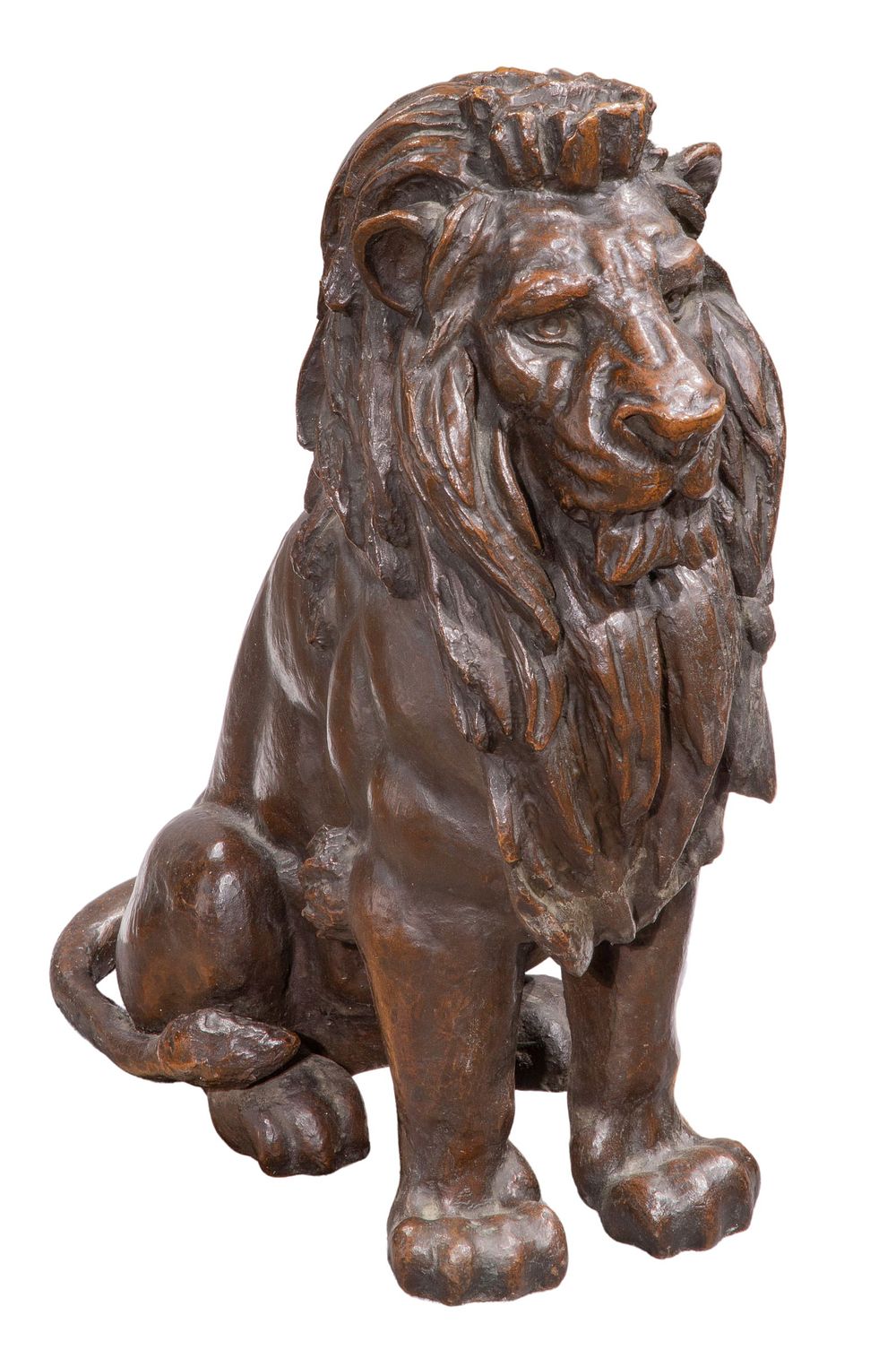 Lot 153: Patinated Bronze Lion