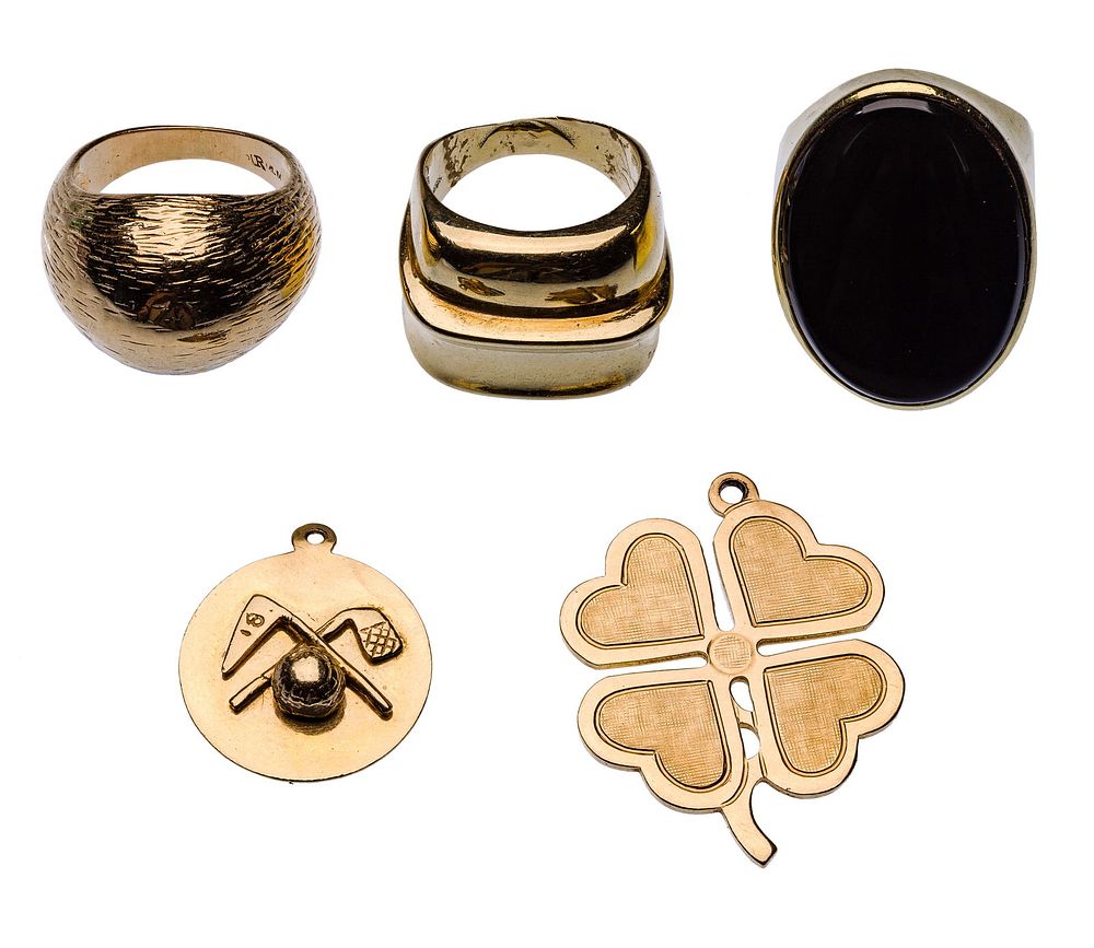 Lot 196: 14k Yellow Gold Jewelry Assortment