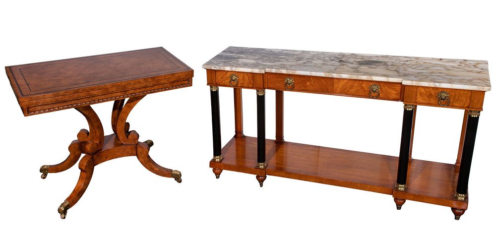 Lot 310: William A. Berkey Empire Style Console Table