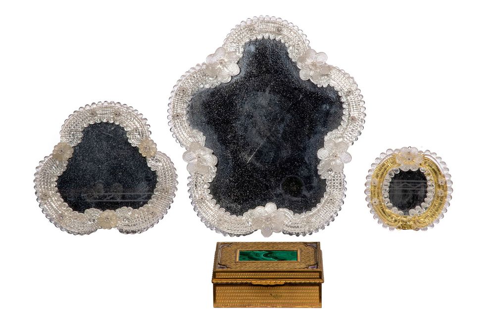 Lot 328: Venetian Glass Mirror Assortment