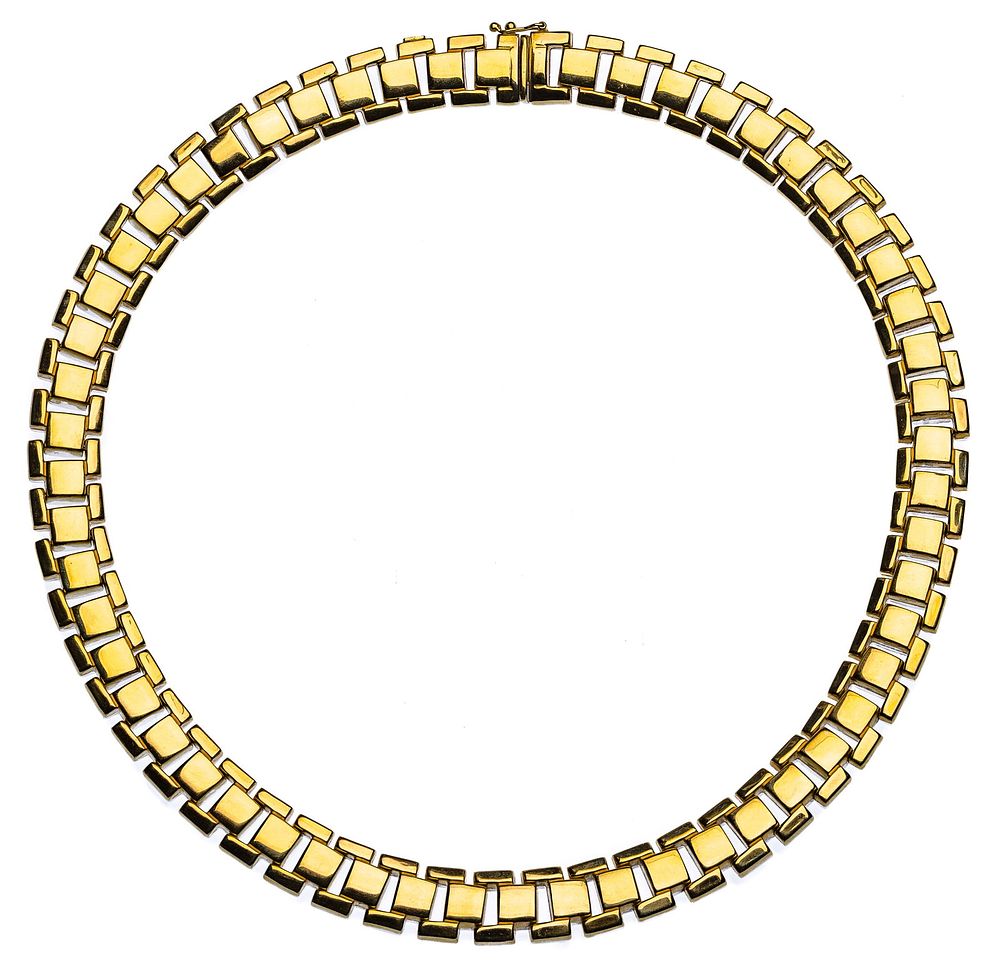Lot 165: Milros 14k Bi-Color Gold Link Necklace