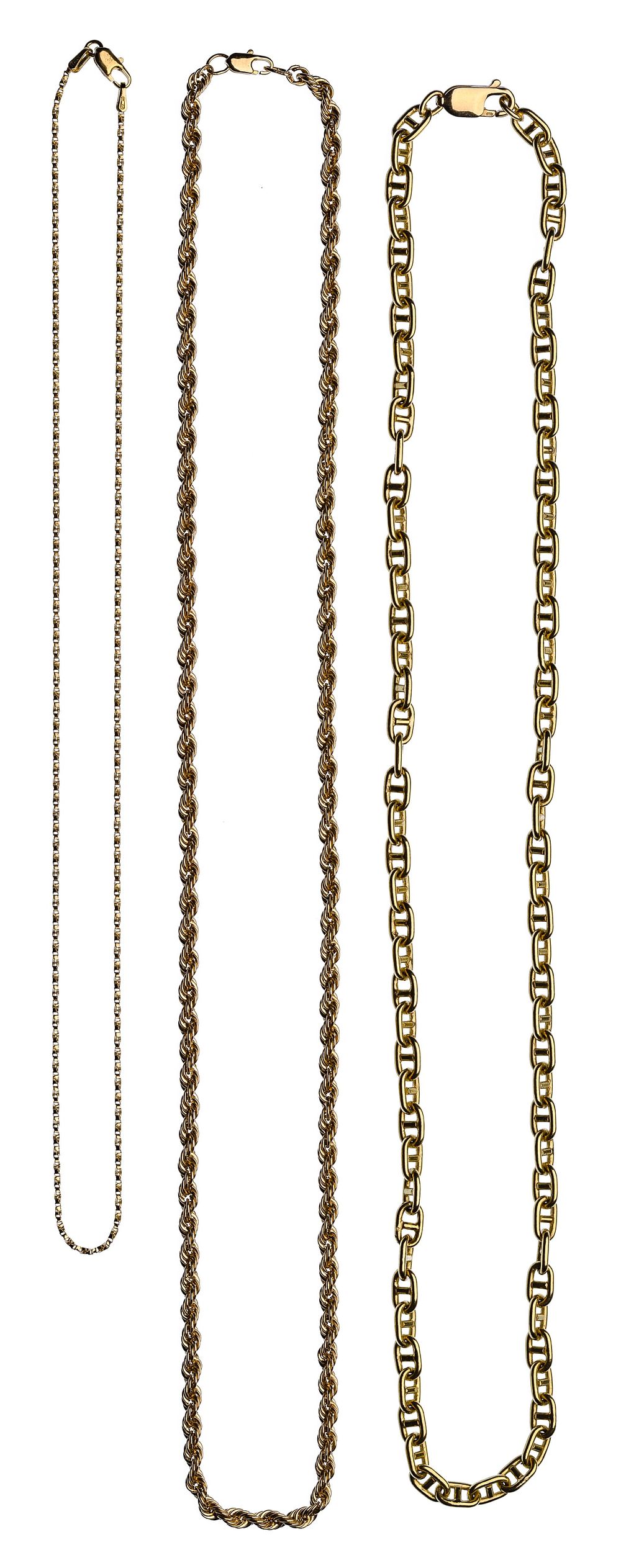 Lot 188: 14k Yellow Necklace Assortment