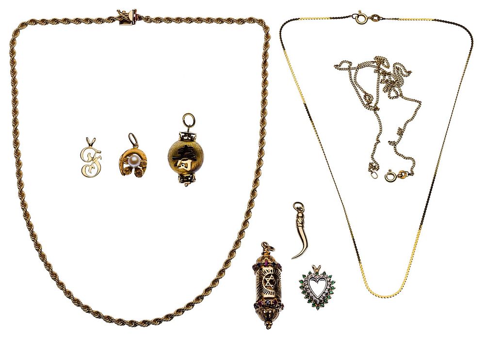 Lot 190: 14k Yellow Gold Jewelry Assortment