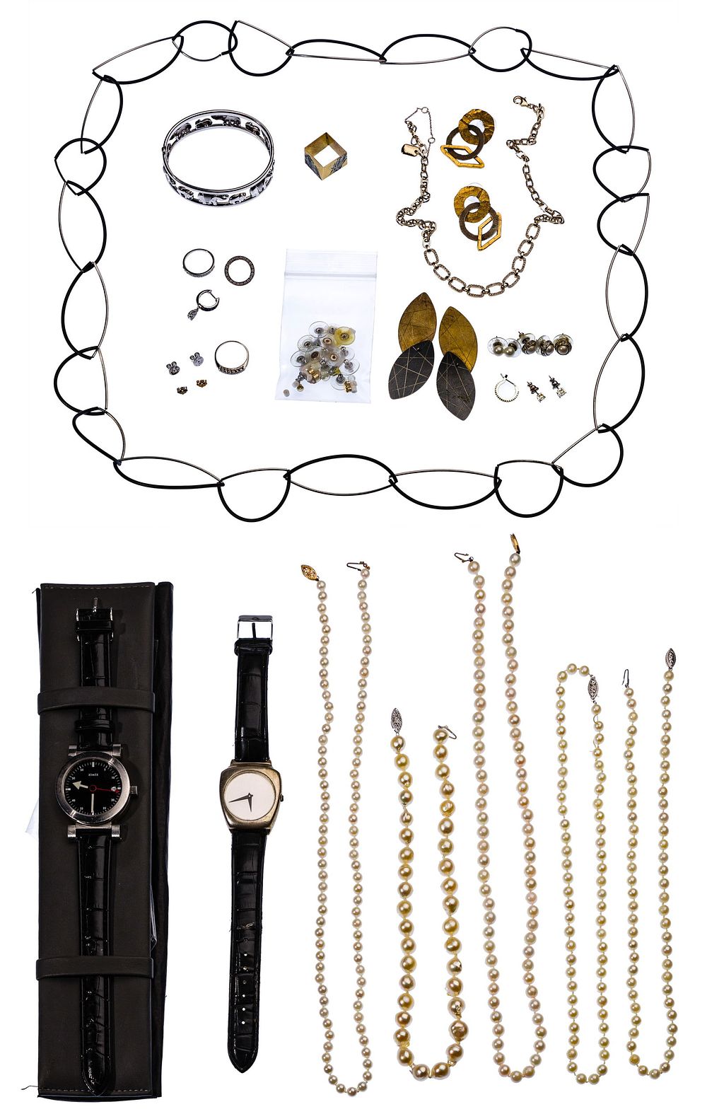 Lot 196: Gold and Costume Jewelry Assortment
