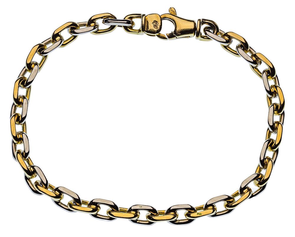 Lot 208: 18k Yellow and White Gold Bracelet