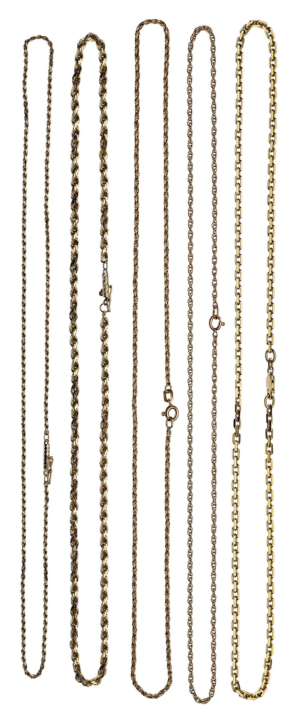 Lot 211: 18k and 14k Yellow Necklace Assortment