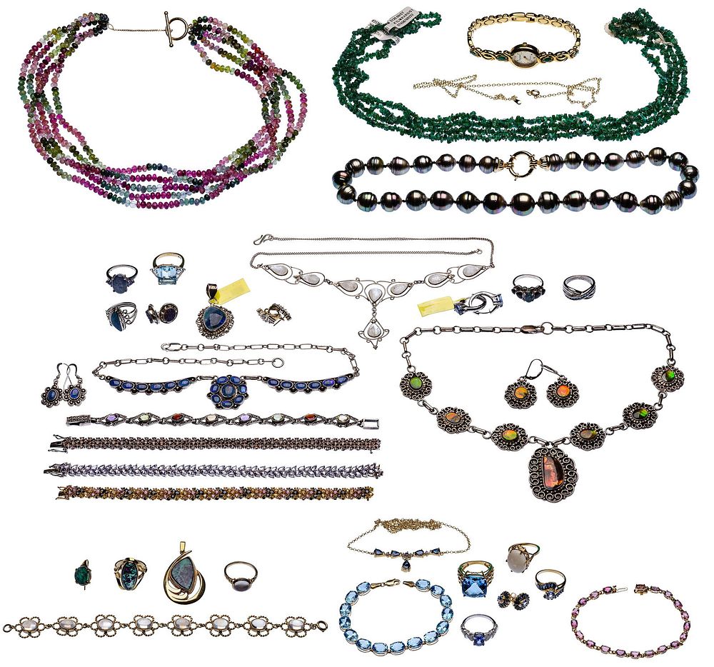 Lot 213: Gold, Silver and Costume Jewelry Assortment