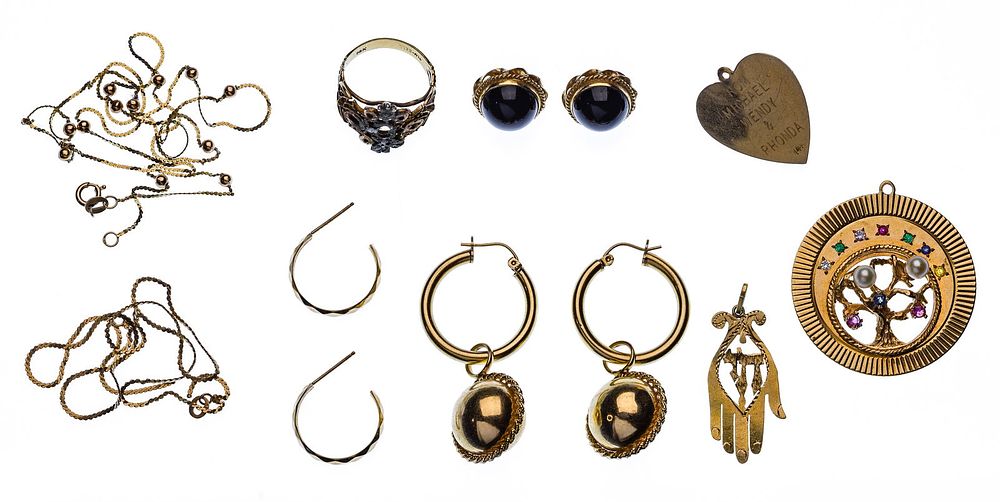Lot 230: 14k Gold Jewelry Assortment