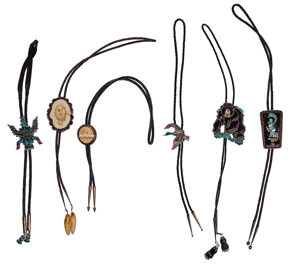 Lot 241: Native American Bolo Tie Assortment