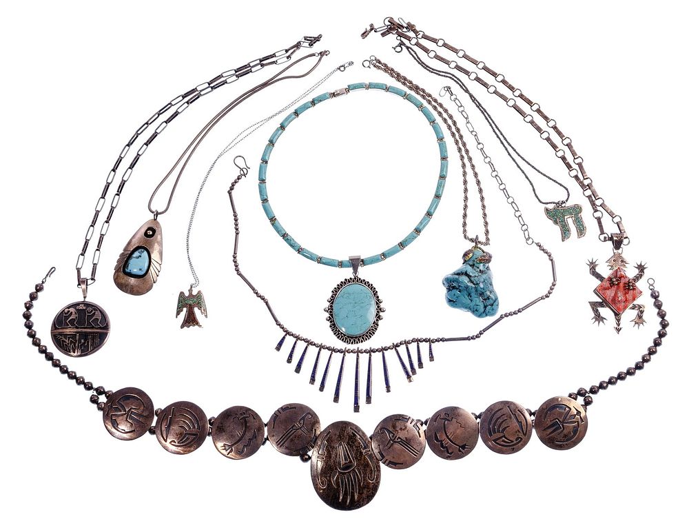 Lot 242: Native American Sterling Silver Jewelry Assortment