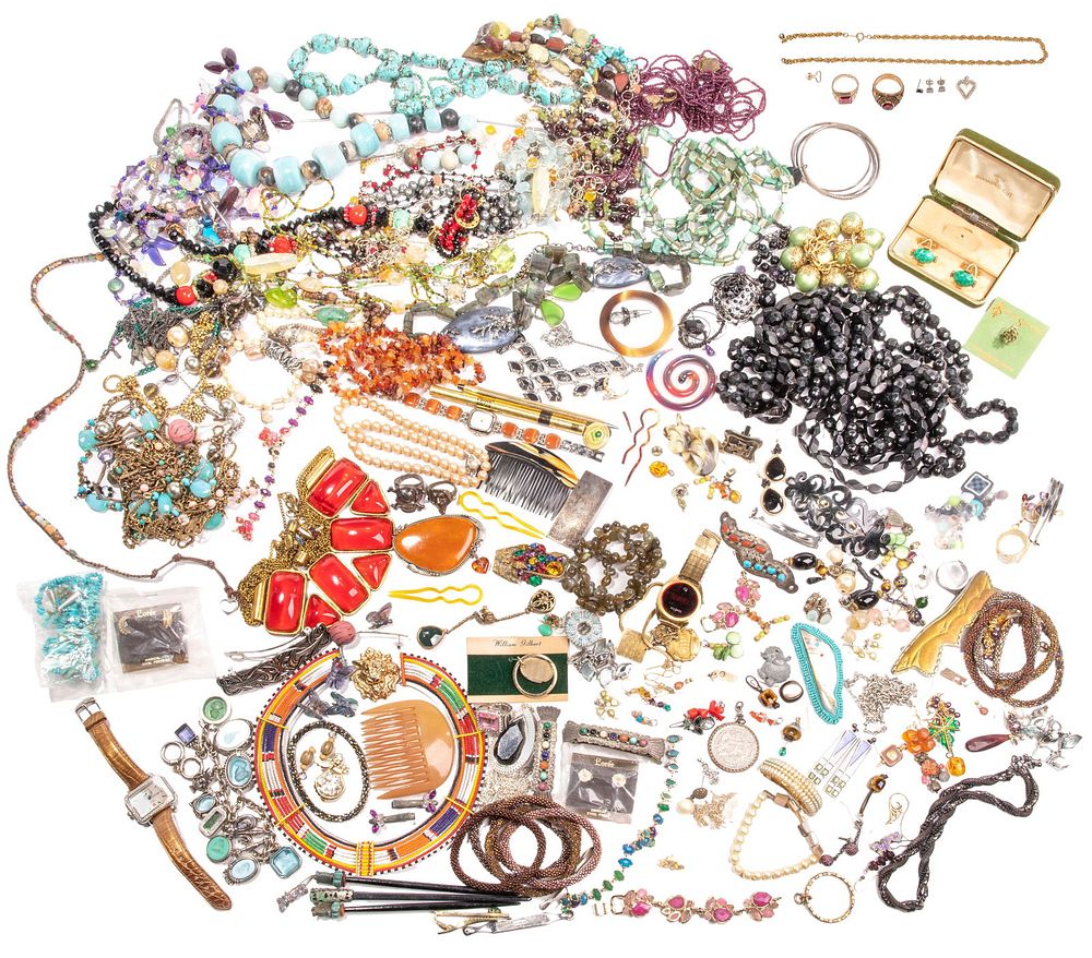 Lot 265: Gold and Costume Jewelry Assortment