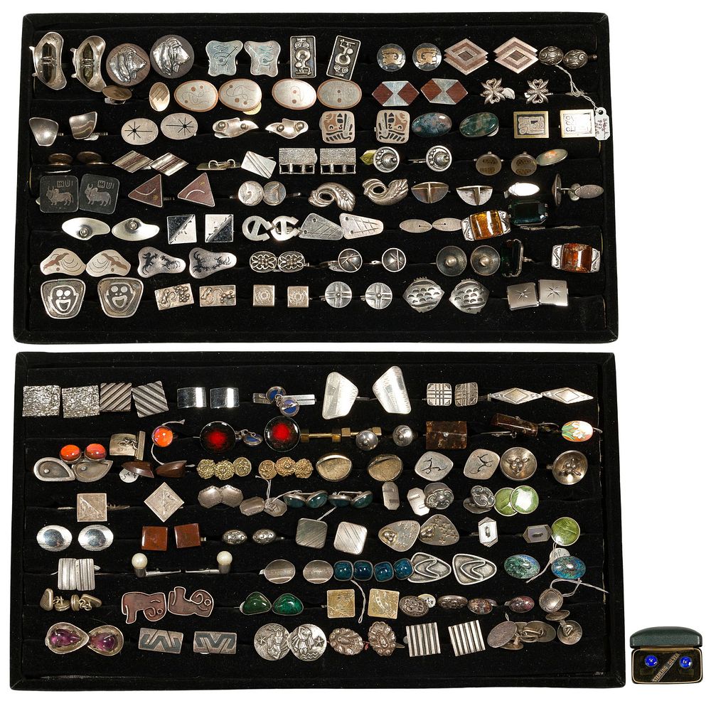 Lot 287: Sterling Silver Cufflink Assortment