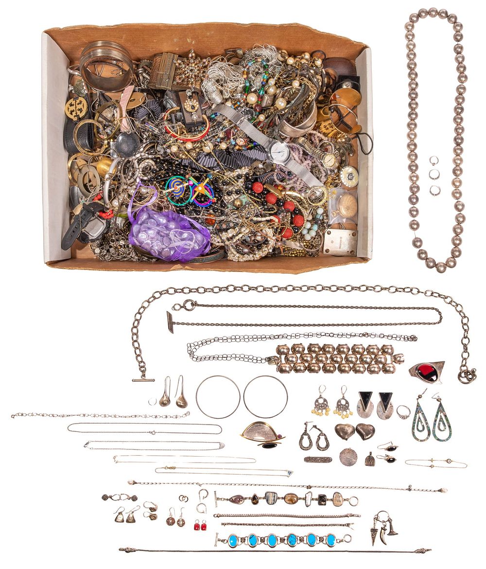 Lot 294: Sterling Silver and Costume Jewelry Assortment