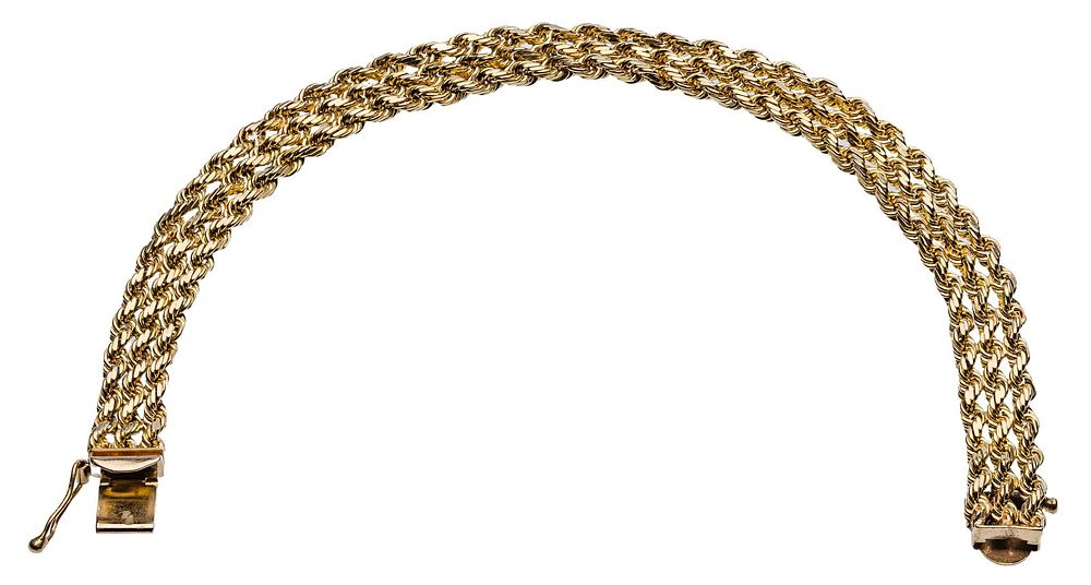 Lot 307: 14k Yellow Gold Bracelet