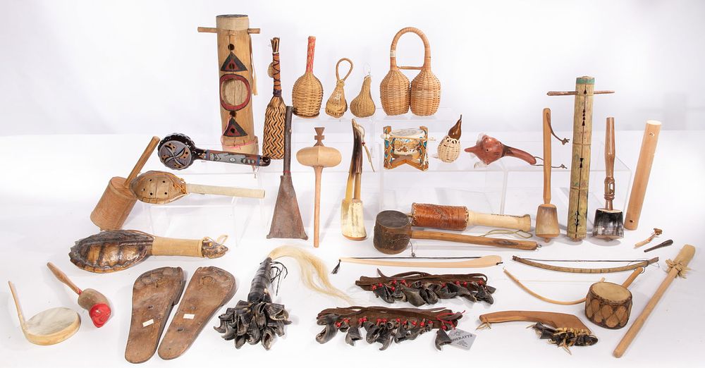 Lot 330: Native American Rattle Collection