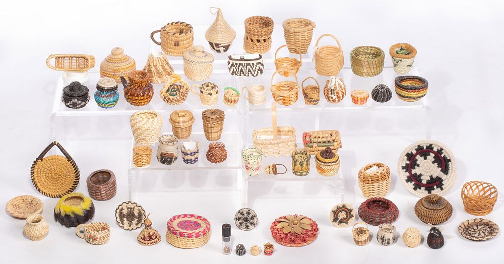 Lot 338: Native American Miniature Basket Collection