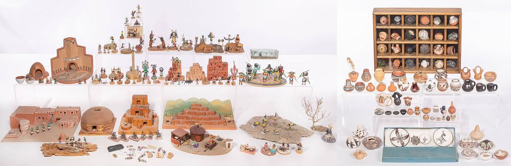 Lot 350: Pueblo Indian Miniature Model Assortment