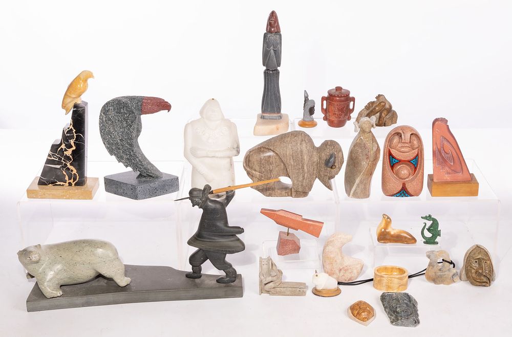 Lot 355: Native American Carved Stone