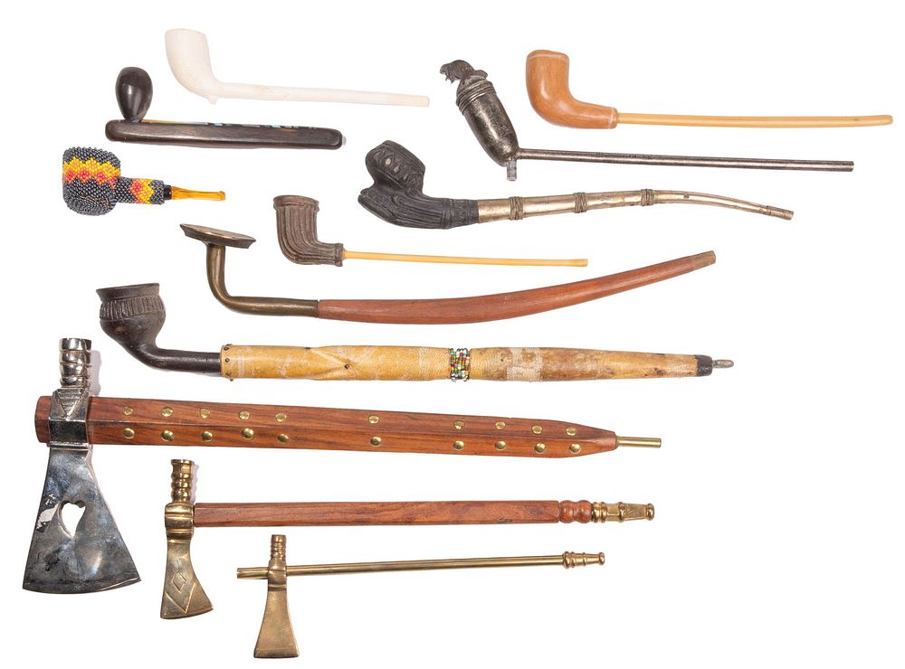 Lot 358: Native American Trade and Souvenir Pipe Assortment