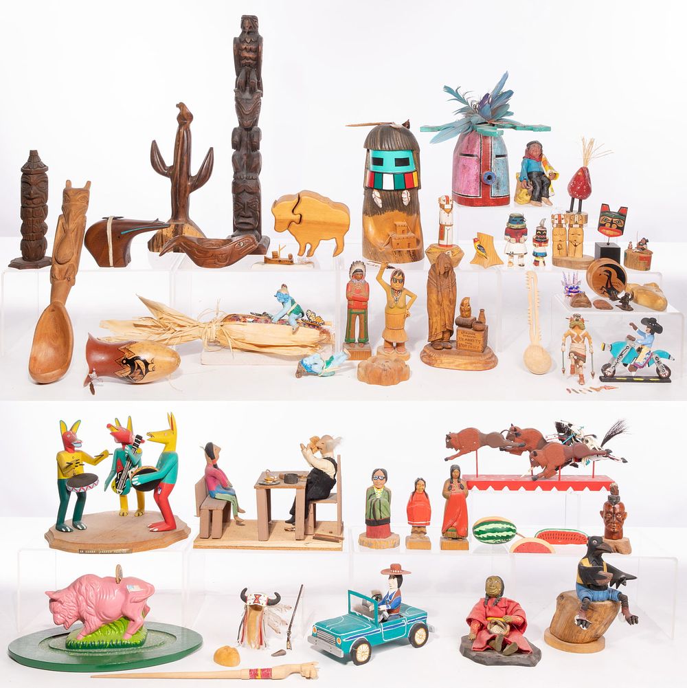 Lot 376: Native American Wood Carving Assortment