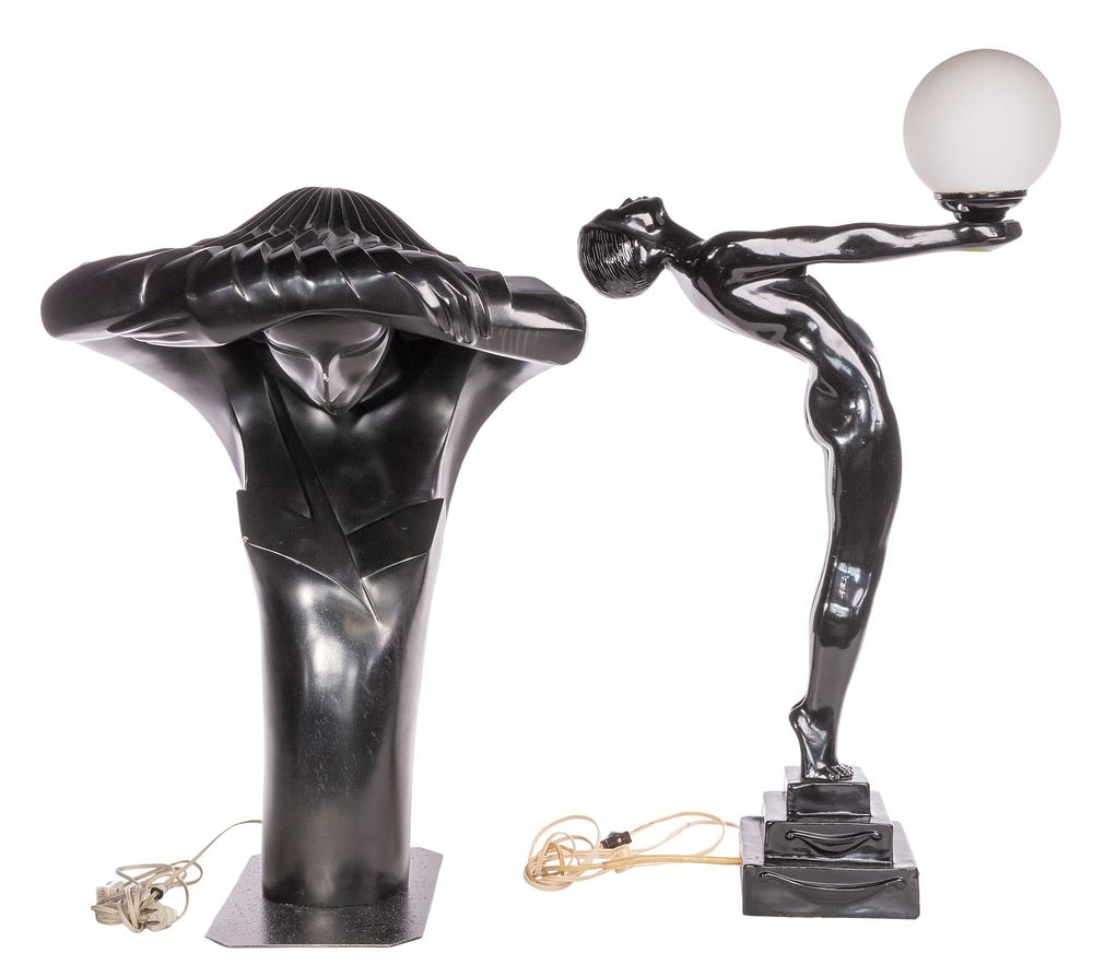 Lot 414: After Max le Verrier and Lindsay B. Lamps